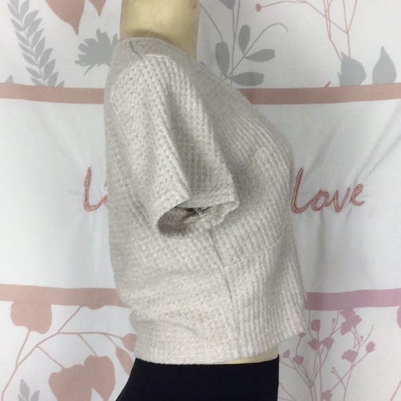 Juniors' SO® Waffle Knit Button Front Top Sz Large - Picture 3 of 7